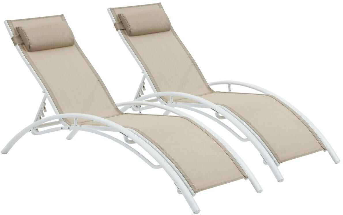 Habitat et Jardin Bain de soleil Phoenix (lot de 2) beige