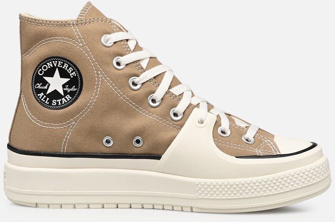 Chuck Taylor All Star Construct in Black/Vintage White/Egret