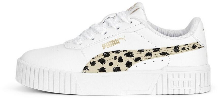 Black and gold pumas print top