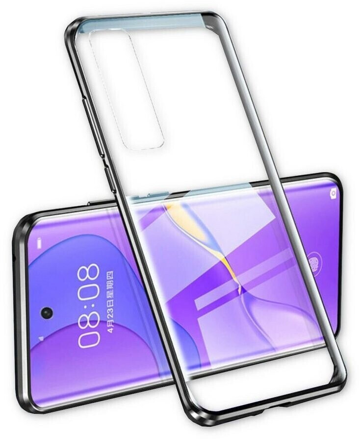 Wigento Handyhülle Für Samsung Galaxy A14 5G 4G 360 Grad Magnet Glas Bumper  Handy Tasche Silber ab 13,85 €