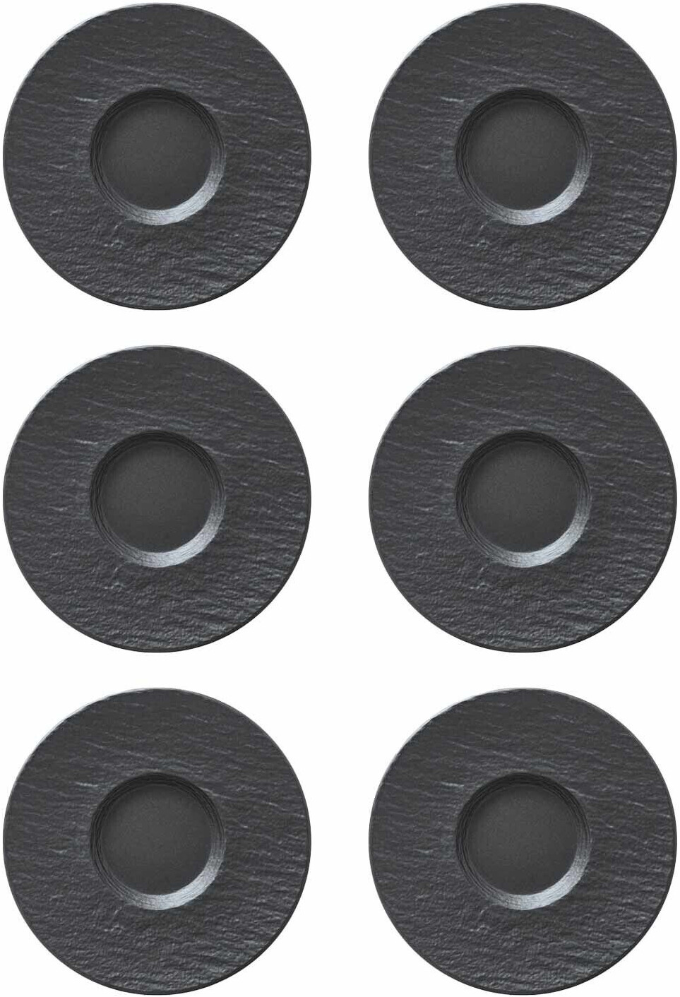 Villeroy & Boch Manufacture Rock coffee saucer black Ø 15.4 cm set of 6