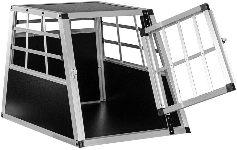 PETSTUFF Cage de transport avec paroi arrière 90° aluminium M (30070005)