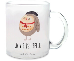 Mr. & Mrs. Panda Teacup owl French La vie est belle, hibou, owls owl France, beret, connoisseur