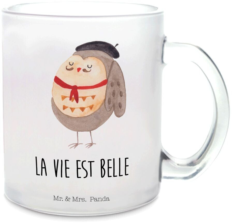 Mr. Mr. & Mrs. Panda Teacup owl French La vie est belle, hibou, owls owl France, beret, connoisseur - Product image 1 of 4