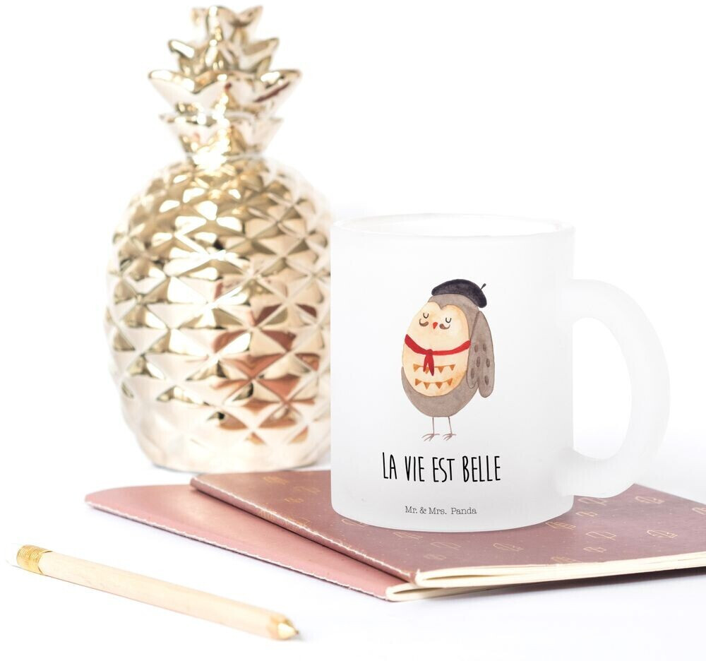 Mr. Mr. & Mrs. Panda Teacup owl French La vie est belle, hibou, owls owl France, beret, connoisseur - detail view