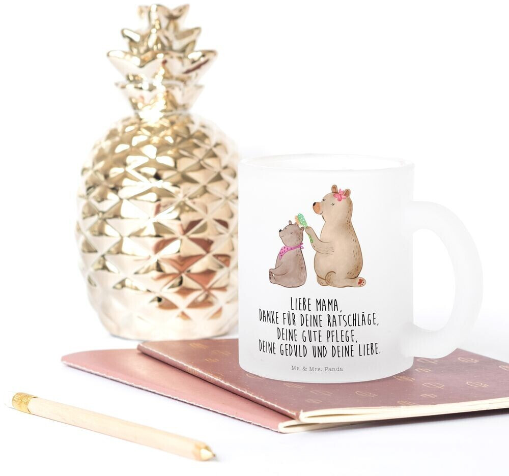 Mr. Mr. & Mrs. Panda Teacup bear with child teacup, Mother's Day brother, Father's Day, Mom, Grandma, comb hair, Mom - detail view