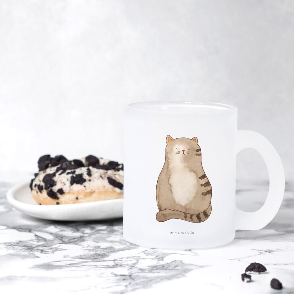 Mr. Mr. & Mrs. Panda Teacup cat sitting cat accessories, family, cat owner, cat friend, cat lover - side view