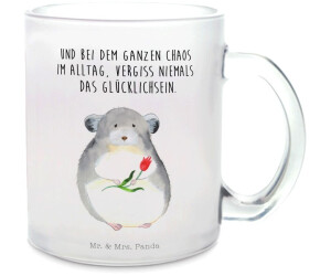 Mr. & Mrs. Panda Teacup chinchilla with flower cute animal motifs, everyday office life funny sayings good mood