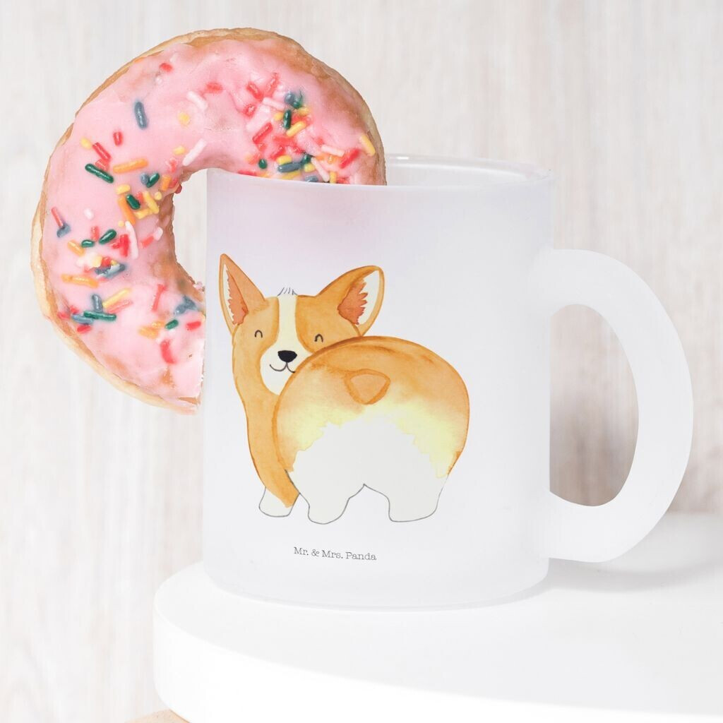 Mr. Mr. & Mrs. Panda Teacup Corgie Po pet, sayings, dog love, dog motif, four-legged saying, dog - back view