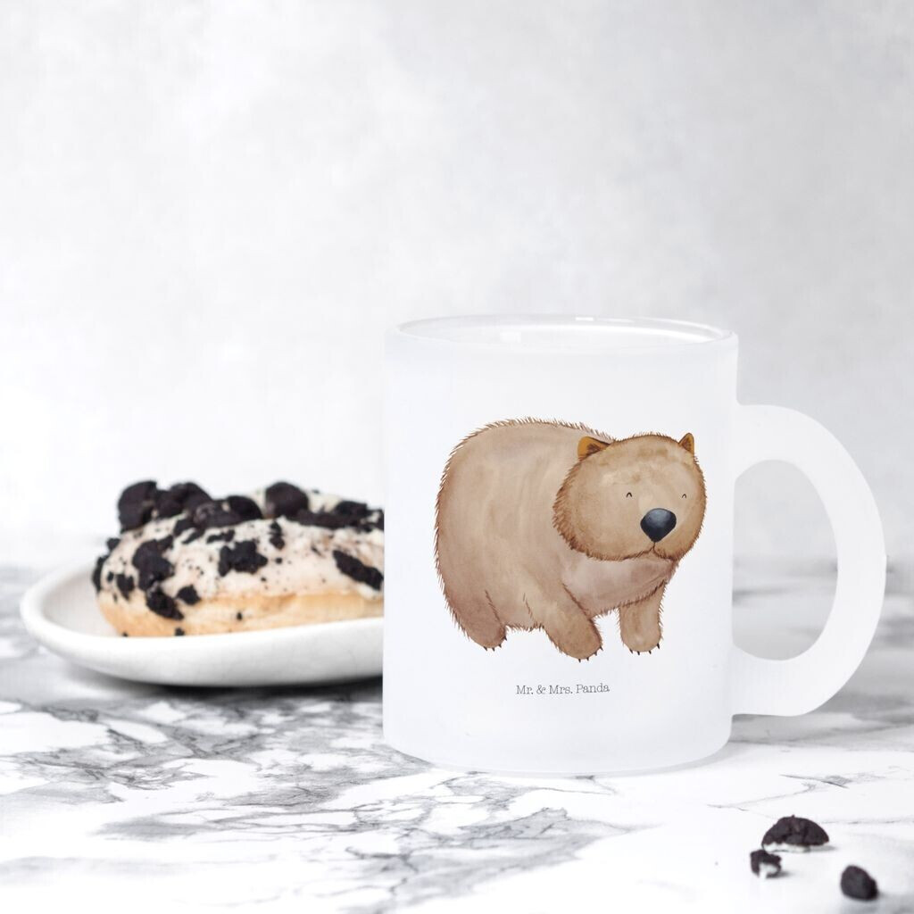 Mr. Mr. & Mrs. Panda Teacup wombat life is beautiful funny sayings Australia, - side view