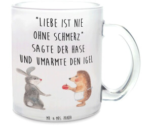 Mr. & Mrs. Panda Teacup love is never without pain good mood, lovesickness, love saying, funny sayings, hedgehog