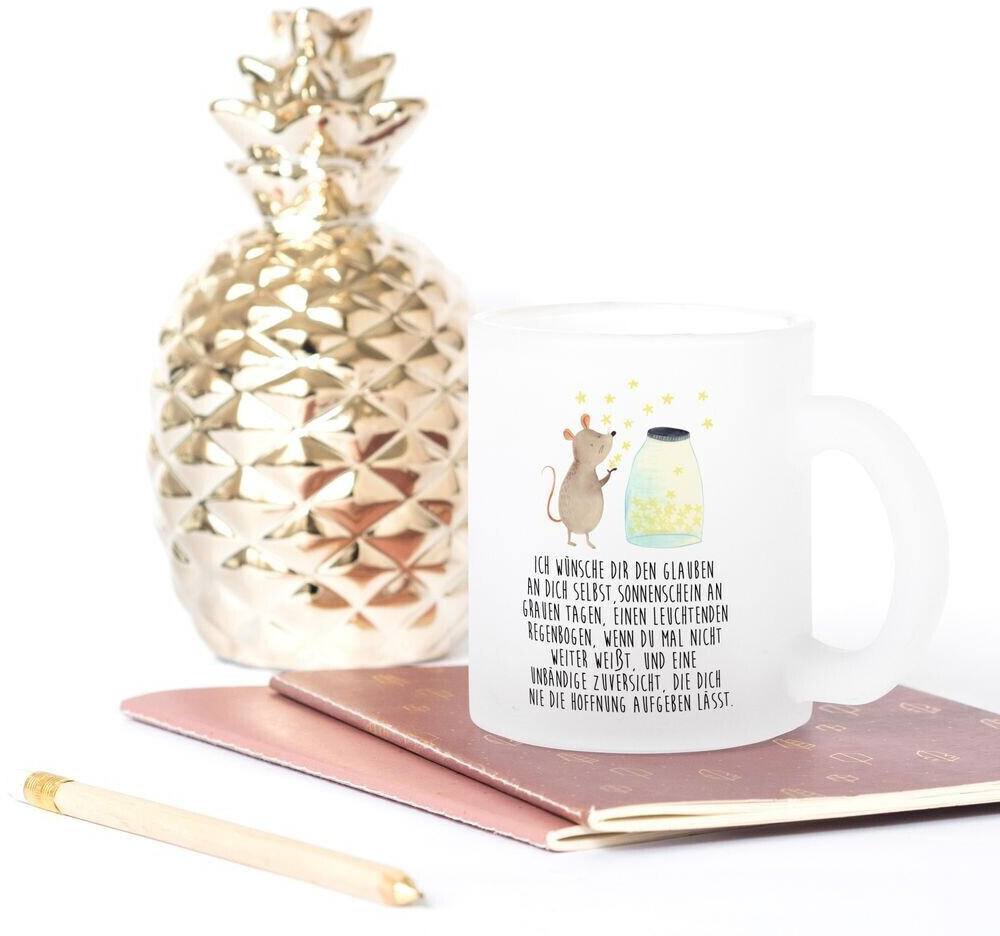 Mr. Mr. & Mrs. Panda Teacup mouse stars good mood christening gift birth, funny sayings - detail view