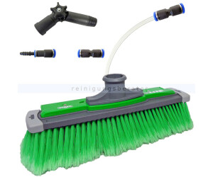 Unger NFA41 Power Bürste nLite gesplissene Borsten 41 cm mit Spülleiste & Winkeladapter für nLite Connect Stangen