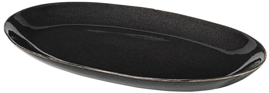 Broste Copenhagen Nordic Coal oval plate 17 x 30cm