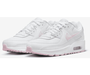 Nike air max 90 outlet leather infant trainers - white/blue/pink