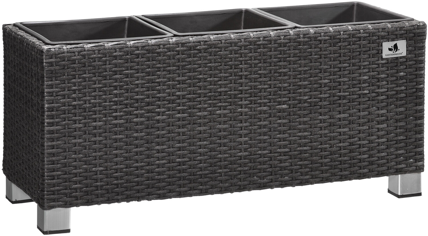 Gartenfreude Pflanzkübel Polyrattan 78x27cm anthrazit ab 109,00