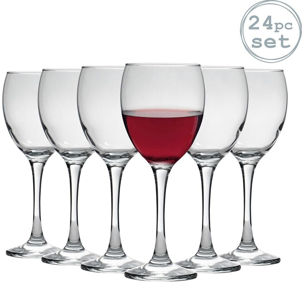Argon Red Wine Glasses - Party Set Of 24 Glasses - 340ml