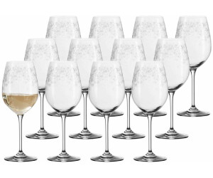 Lot De 6 Verres à Vin Blanc Leonardo Chateau | 410 Ml Avec Pied Tiré Et Gravure | Passent Au Lave-Vaisselle | Design Élégant Pour Apéritifs Et Repas