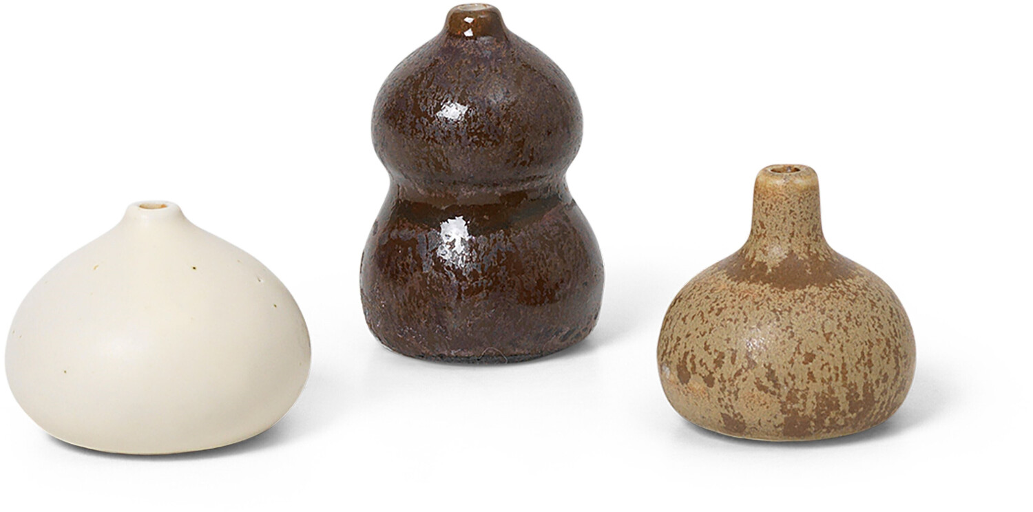 ferm LIVING Komo Mini 3 pcs. Set Brown White