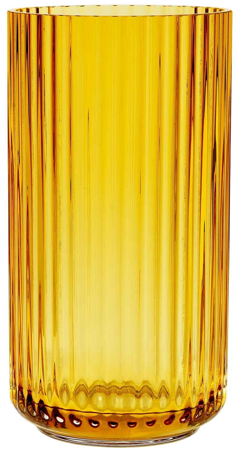 Lyngby Porcelæn Vase Glass 15,5cm Amber
