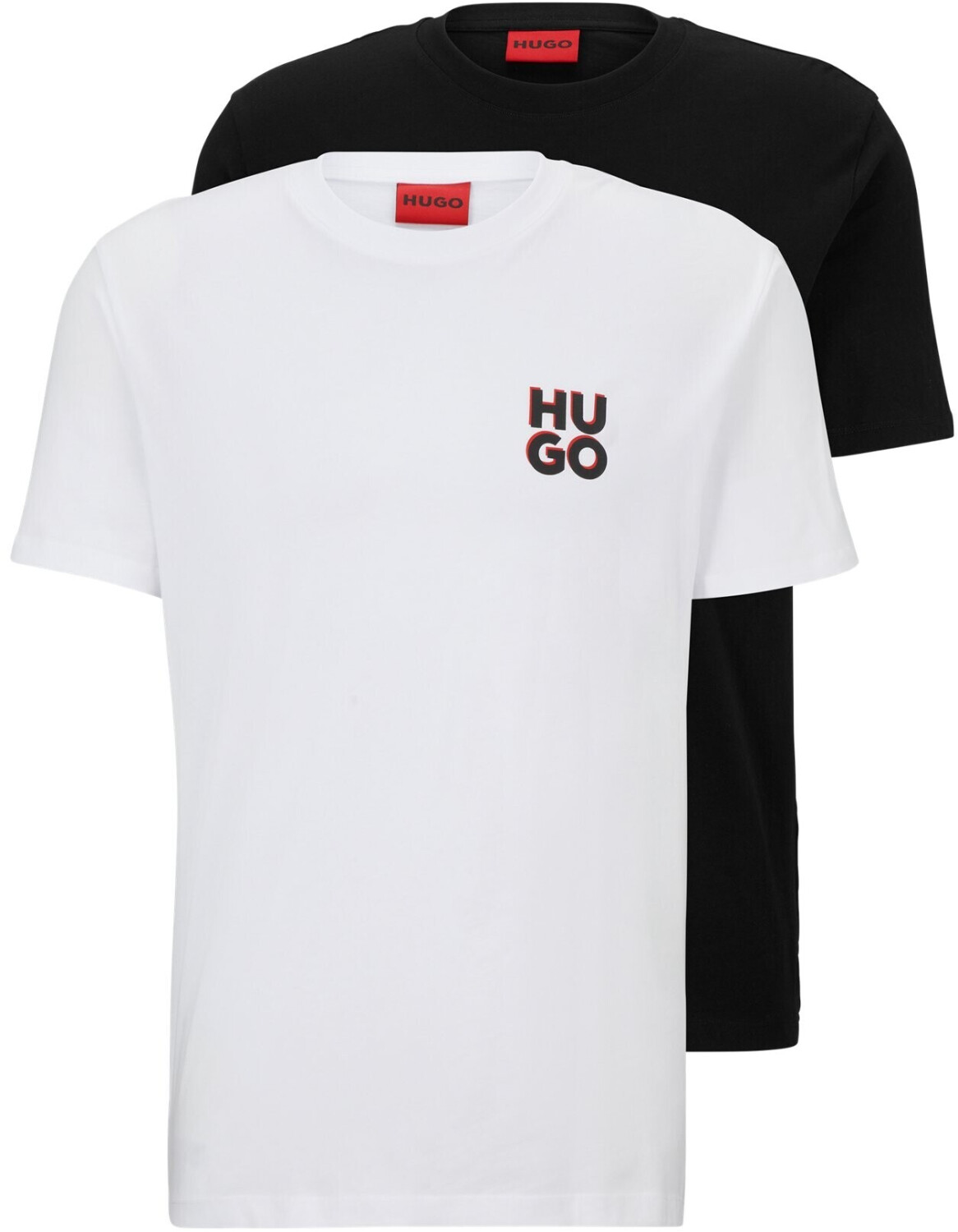 Hugo Zweier-Pack T-Shirts aus ab bei Baumwolle --Dimento Preisvergleich Schwarz € / | (hbeu50492550960) mit Weiß 57,99 Stack-Logos