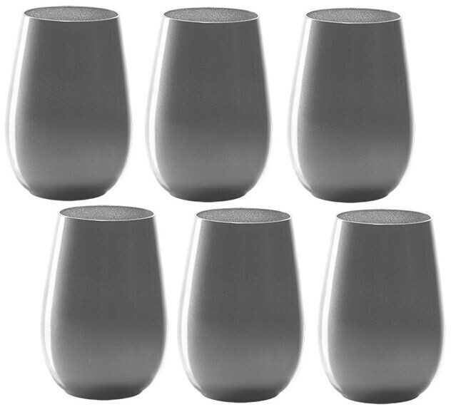 Stölzle Elements drinking cup 465 ml silver set of 6