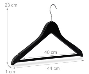 Relaxdays XXL Kleiderbügel Set 30er Pack - Samtbügel Mit Hosenstange & Krawattenhalter