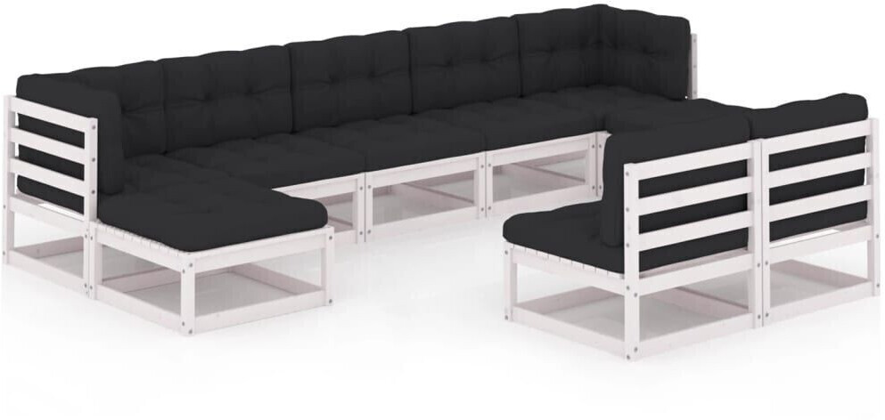 vidaXL Garden Lounge Set (3077135) white