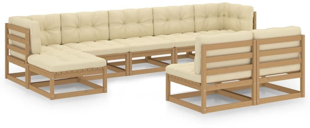 vidaXL Garden Lounge Set (3077137) brown