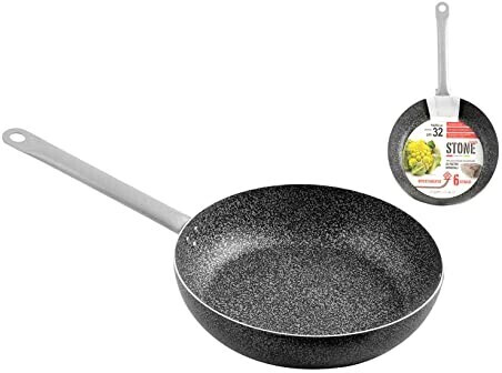 (HOME) Family Stone Frying Pan 32cm black/grey