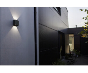 Lutec LED Wandleuchte Gemini grau | ab 2x6W in € bei 800lm Preisvergleich Anthrazit IP54 34,83