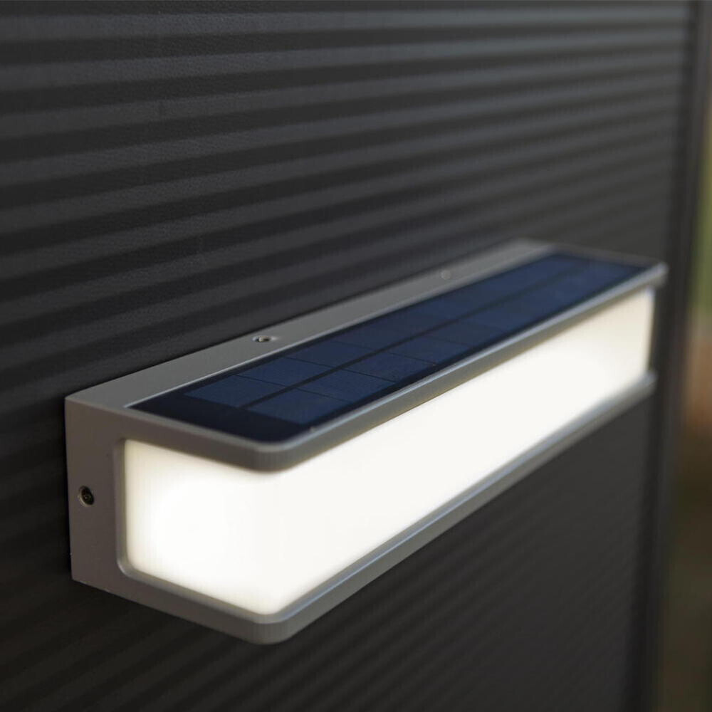 IP54 schwarz LED mit Doblo | Weiß € Solar bei Anthrazit ab Wandleuchte Lutec und 1800lm Bewegungsmelder 16,5W 81,00 Preisvergleich in