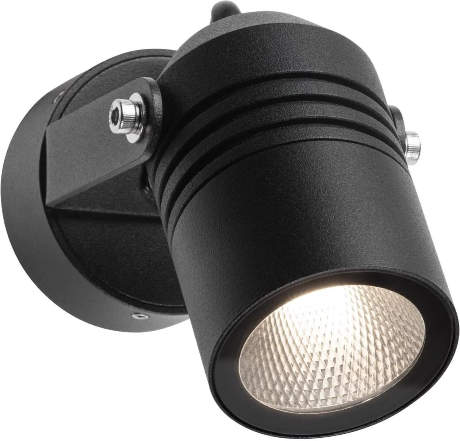 LCD LED wall light in black 6W 403lm IP65 black