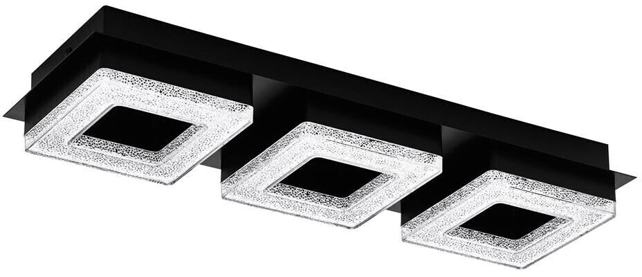 Eglo 99325 ceiling light FRADELO 1 black, clear L:46 W:14 H:6cm 3000K