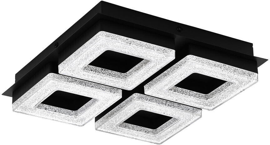 Eglo 99326 ceiling light FRADELO 1 black, clear L:28 W:28 H:6cm 3000K