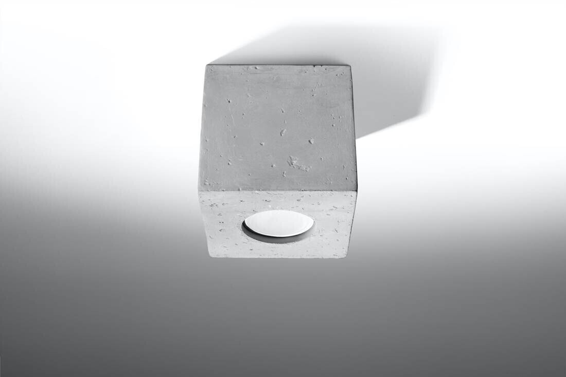 Sollux SL.0489 ceiling light QUAD concrete L: 10, W: 10, H: 10, GU10 socket, dimmable