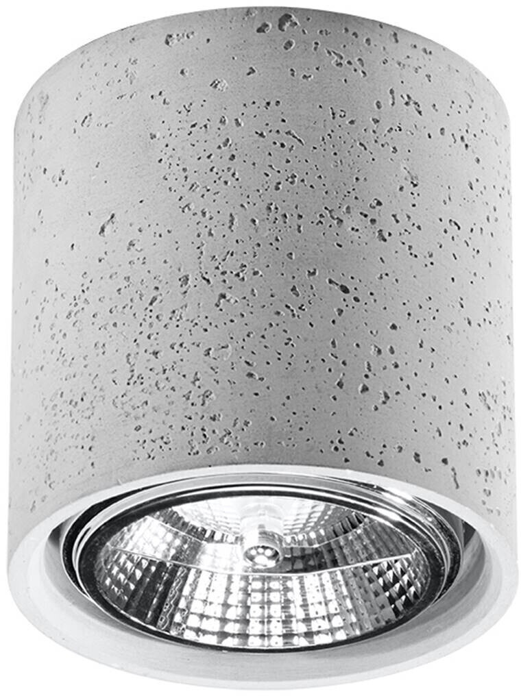 Sollux SL.0645 ceiling light CULLO concrete L: 14, W: 14, H: 11, socket GU10, dimmable