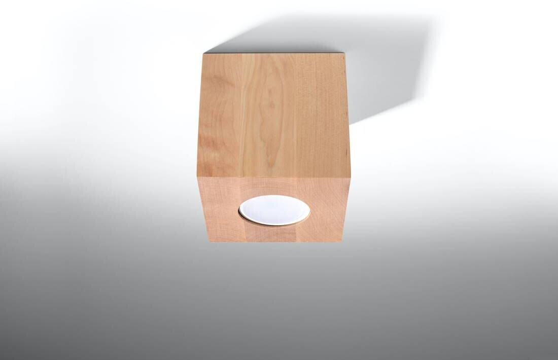 Sollux SL.0493 ceiling light QUAD wood L: 10, W: 10, H: 10, socket GU10, dimmable