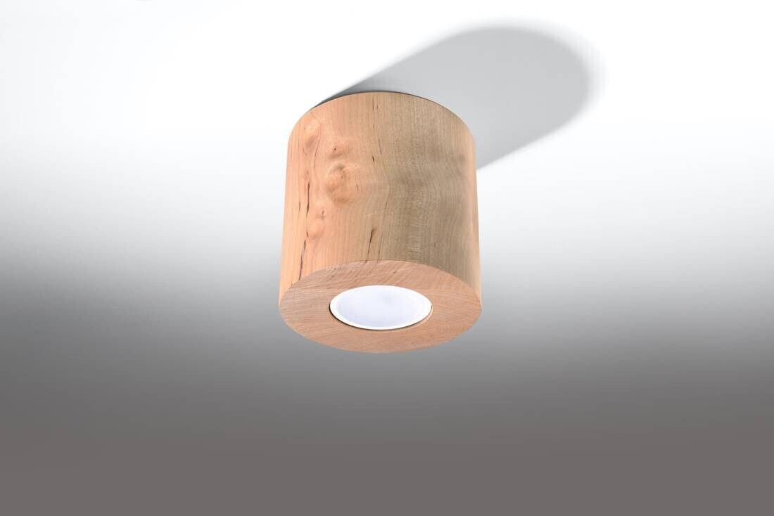 Sollux SL.0492 ceiling light ORBIS wood L: 10, W: 10, H: 10, socket GU10, dimmable
