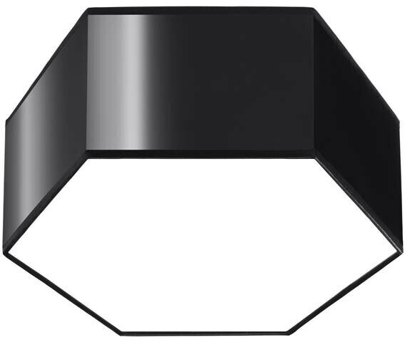 Sollux SL.1060 ceiling light SUNDE 13 black PVC 60W L: 30.5cm W: 26.5cm H: 13.5cm dimmable