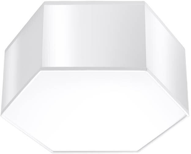 Sollux SL.1057 ceiling light SUNDE 13 white PVC 60W L: 30.5cm W: 26.5cm H: 13.5cm dimmable