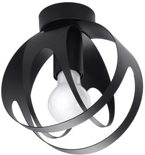 Sollux SL.1086 ceiling light TULOS black steel 60W L: 16cm W: 16cm H: 21cm dimmable