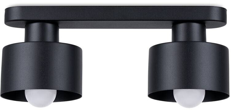 Sollux SL.1130 ceiling light AVAR 2XE27 60W steel black L:34cm W:12cm H:13cm dimmable