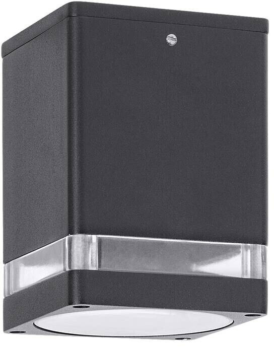 Rabalux Ceiling light ZOMBOR anthracite transparent 1x max.35W IP65 L:12cm W:9cm H:9cm