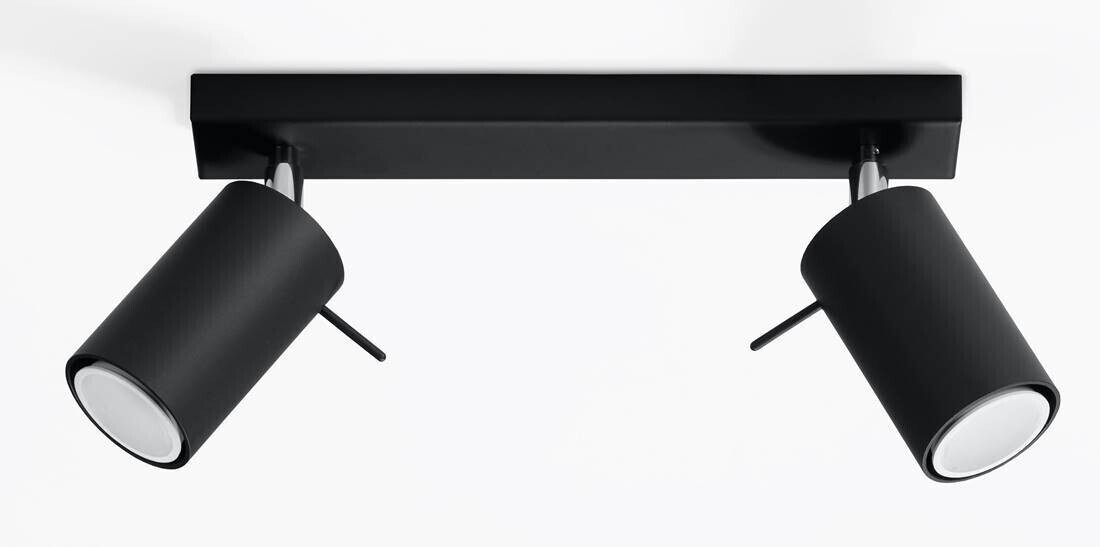 Sollux Ceiling light RING 2 black L: 30, W: 8, H: 15, GU10 socket, dimmable