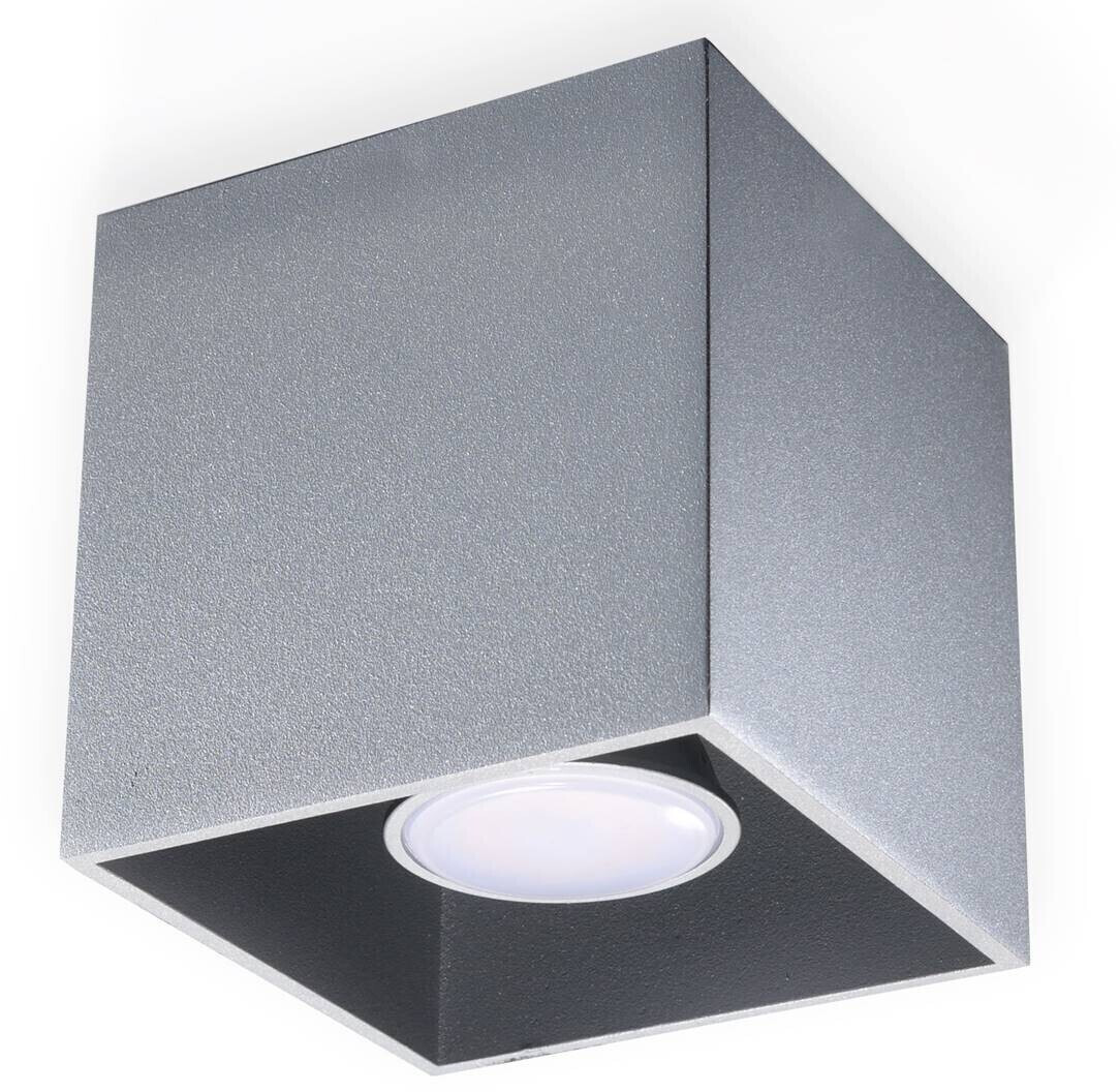 Sollux SL.0024 ceiling light QUAD 1 gray L: 10, W: 10, H: 10, socket GU10, dimmable