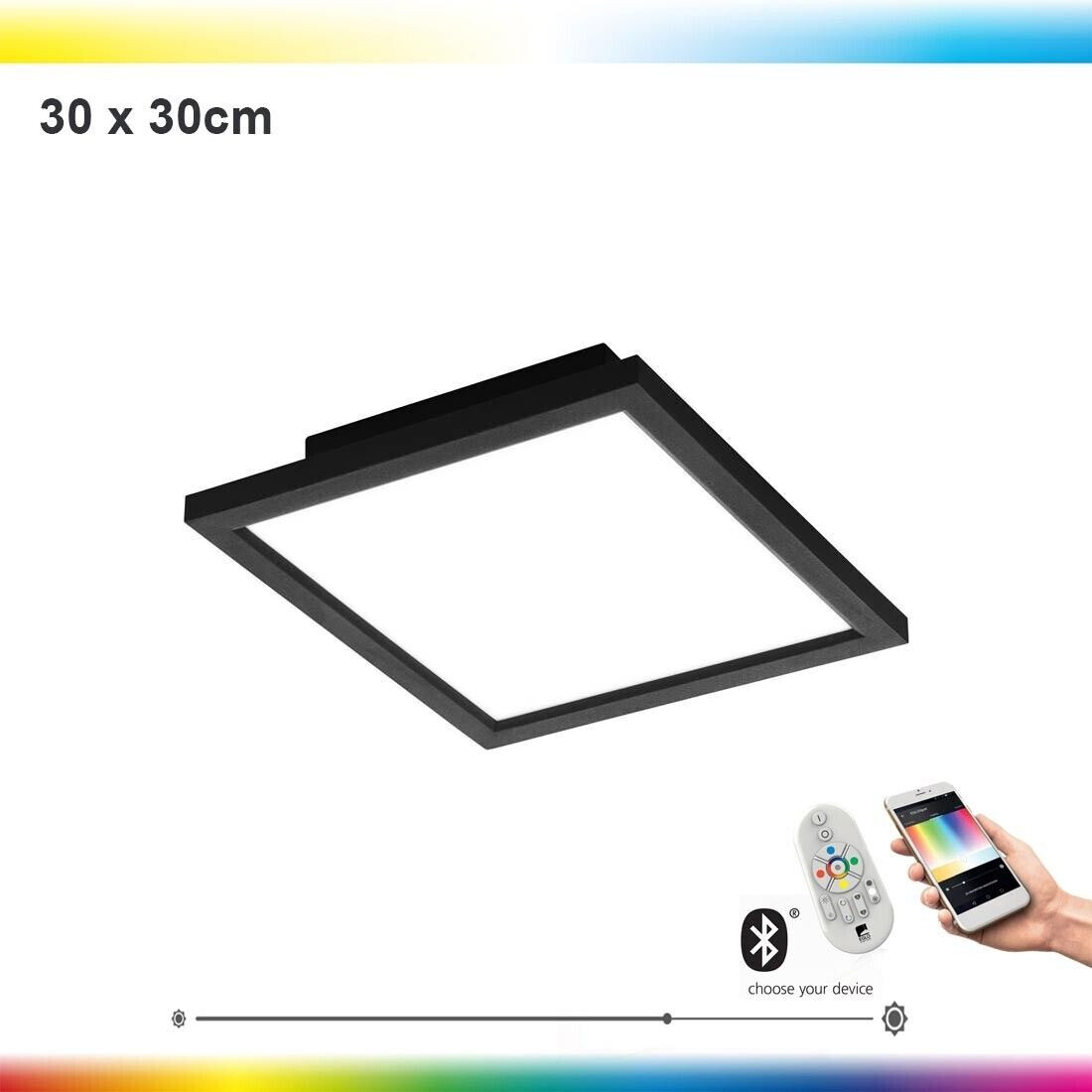Eglo 99415 ceiling light, LED panel SALOBRENA-C black L:30 W:30 H:5cm dimmable 2700-6500K with connect function