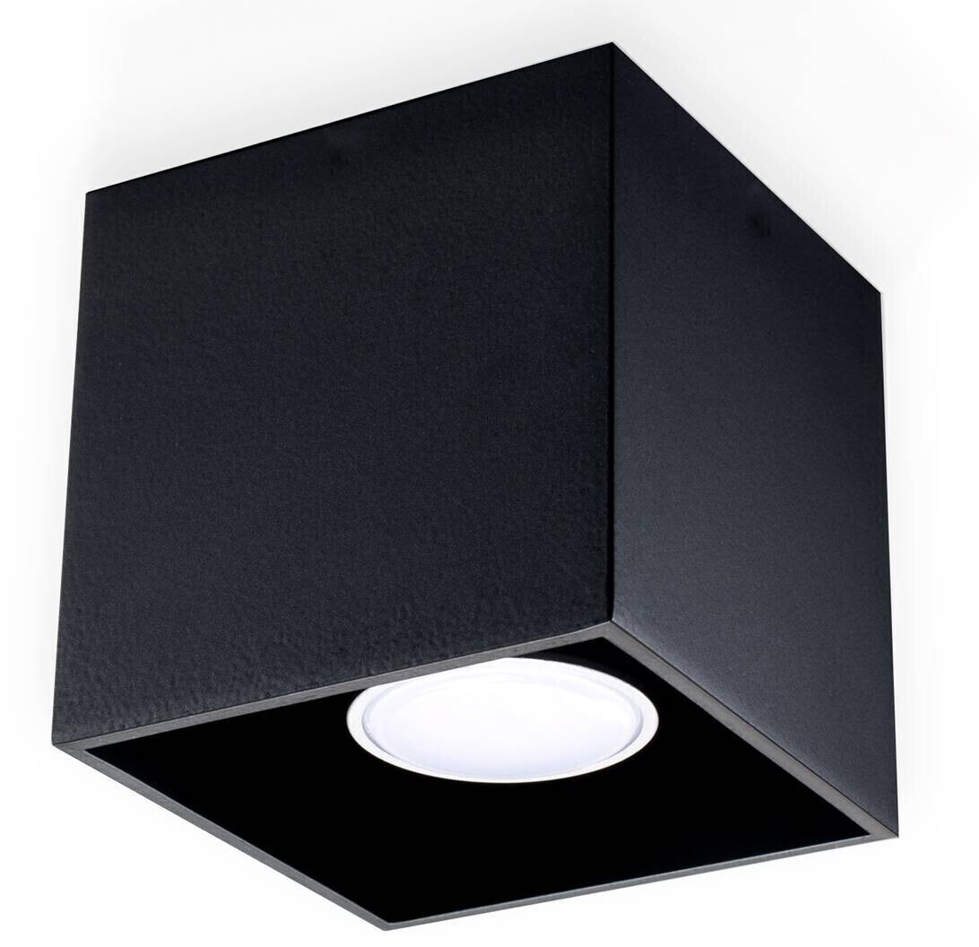 Sollux SL.0022 ceiling light QUAD 1 black L: 10, W: 10, H: 10, socket GU10, dimmable