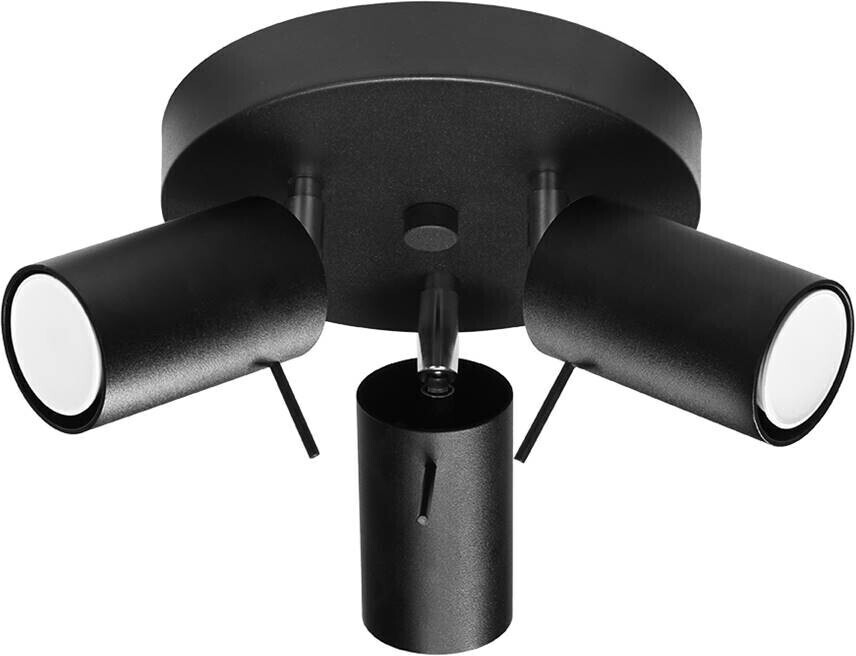 Sollux SL.1016 ceiling light RING 3P black L: 200, W: 200, H: 180, GU10/40W, dimmable