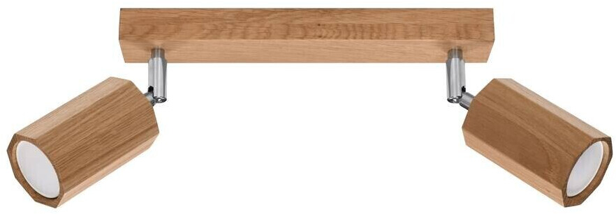 Sollux SL.1029 ceiling light ZEKE 2 oak L: 50, W: 300, H: 200, GU10/40W, dimmable